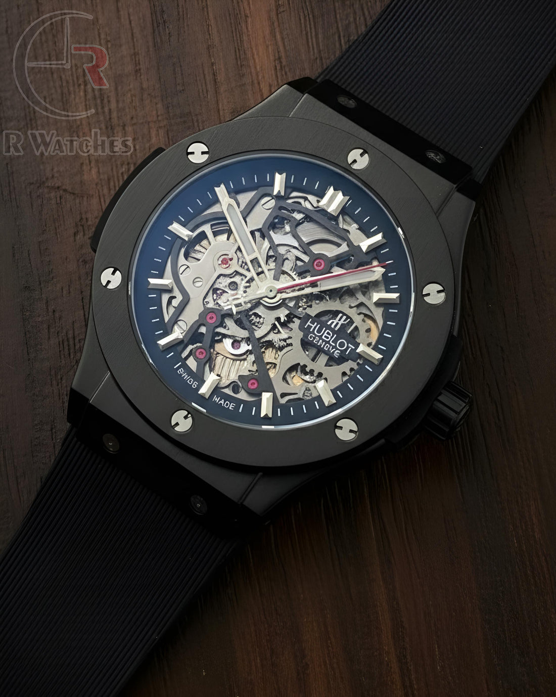 (OS2) Hublot automatic silicon full black