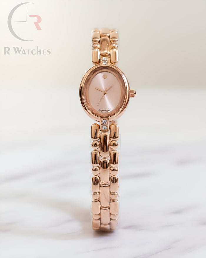 (OS) Movado girls rose gold pink