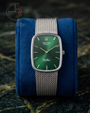 (OS) Rolex Square Silver Green