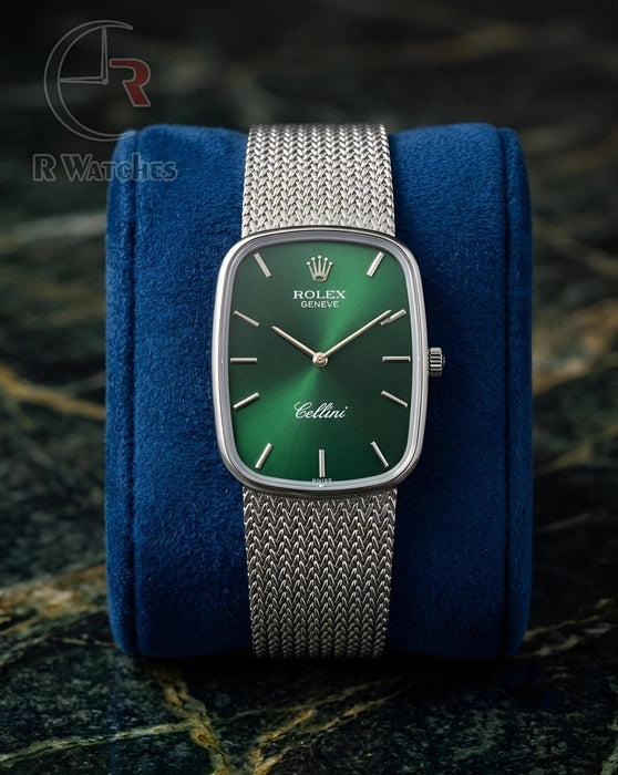 (OS) Rolex Square Silver Green