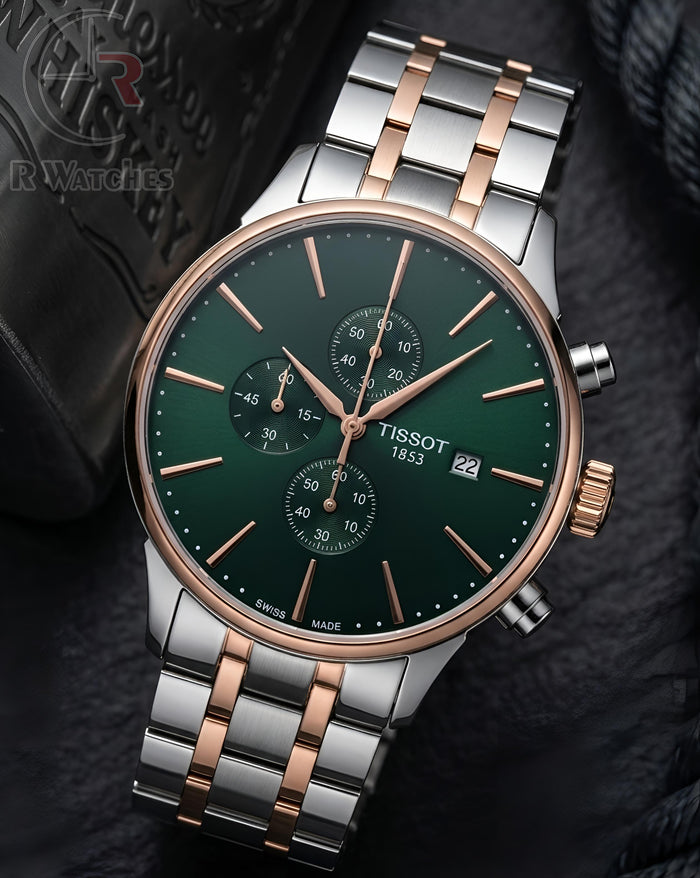 (OS)⭐ Tissot Rose Gold Green Dial