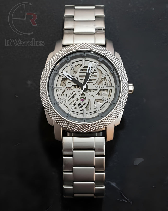 (OS9) Fossil Automatic Matt Silver Grey