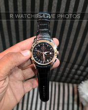 (OS3)⭐ Tissot leather black dual tone black