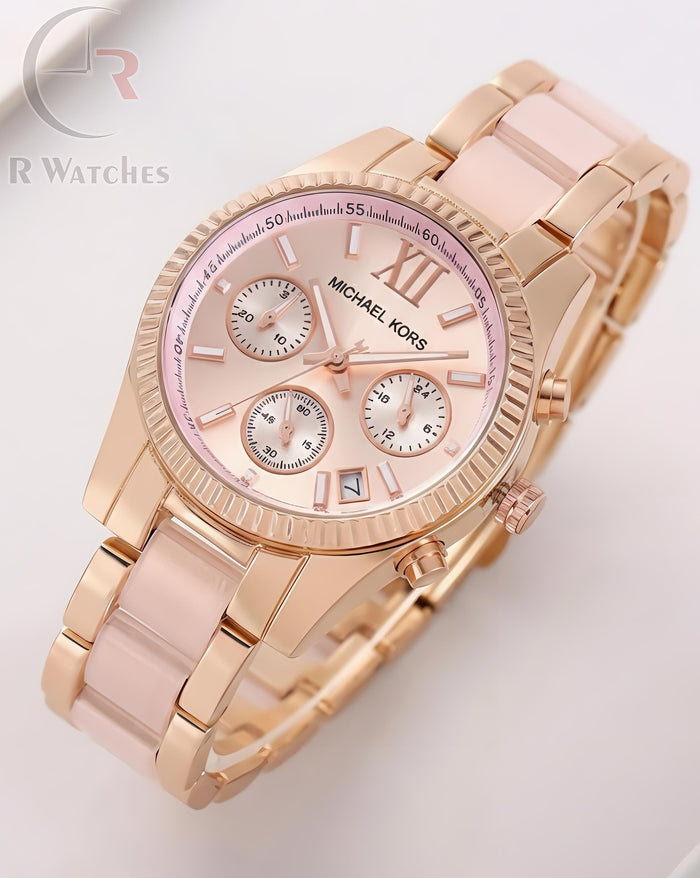 (OS2) MK girls rose gold pink