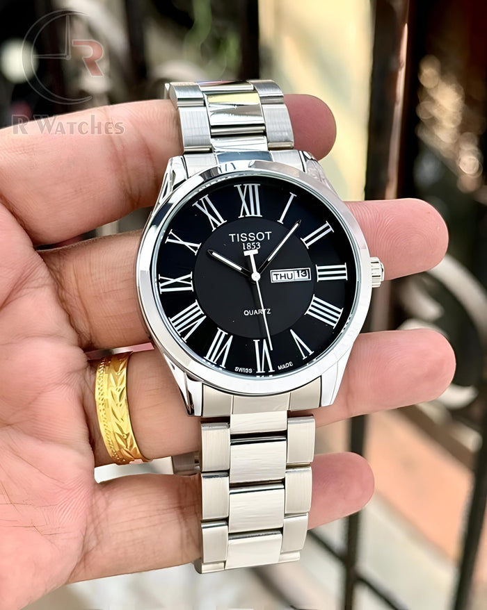 (SS) Tissot premium silver black