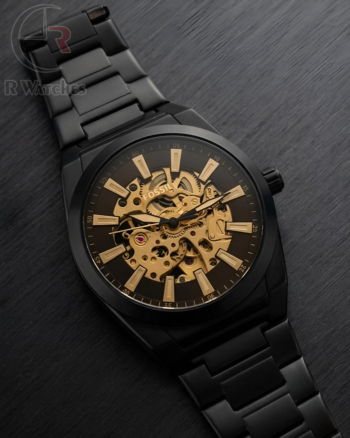 (SS) Fossil Automatic Metal black