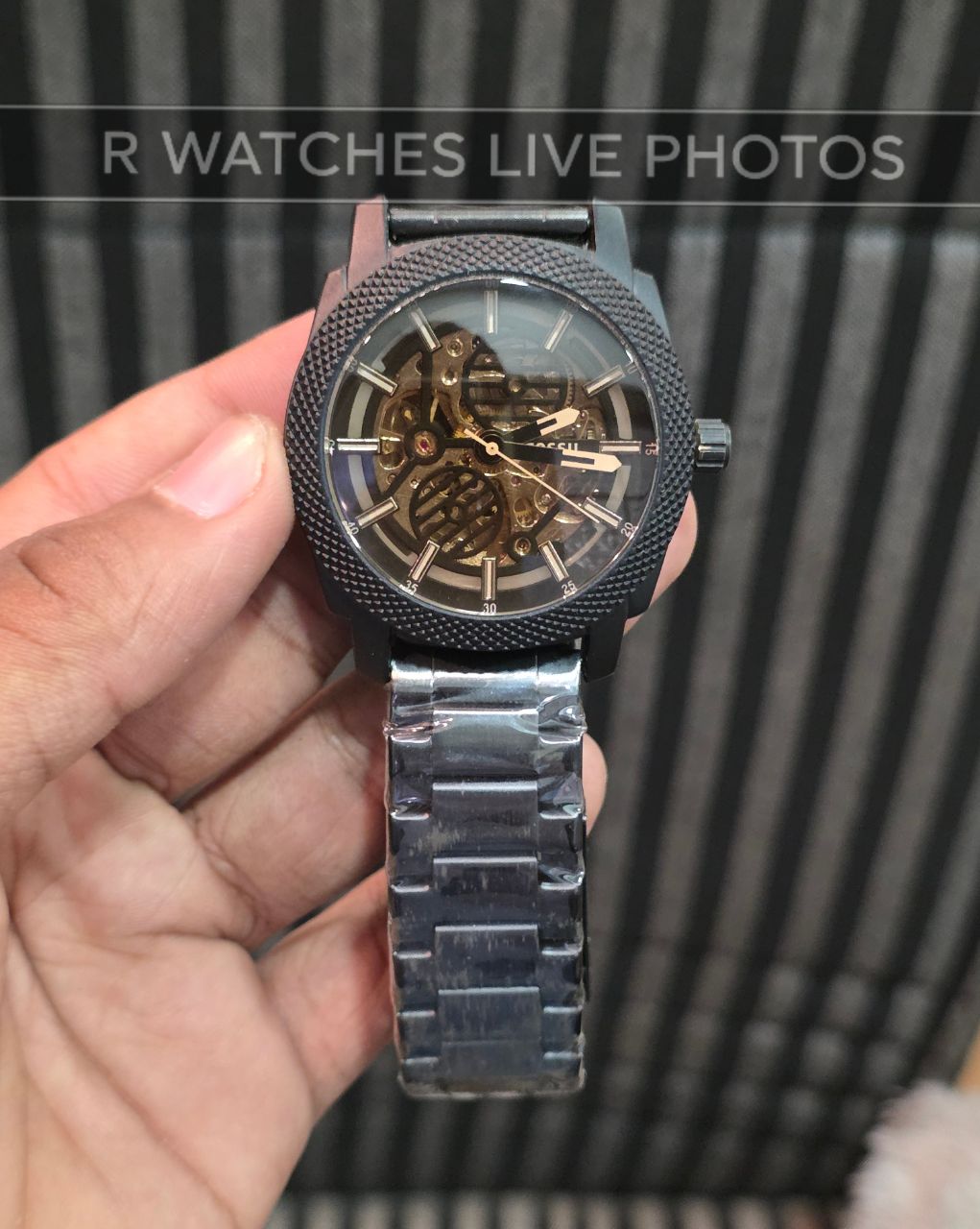 (SS)⭐ Fossil Automatic full Black metal