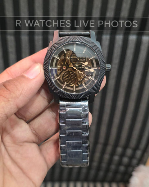 (SS)⭐ Fossil Automatic full Black metal