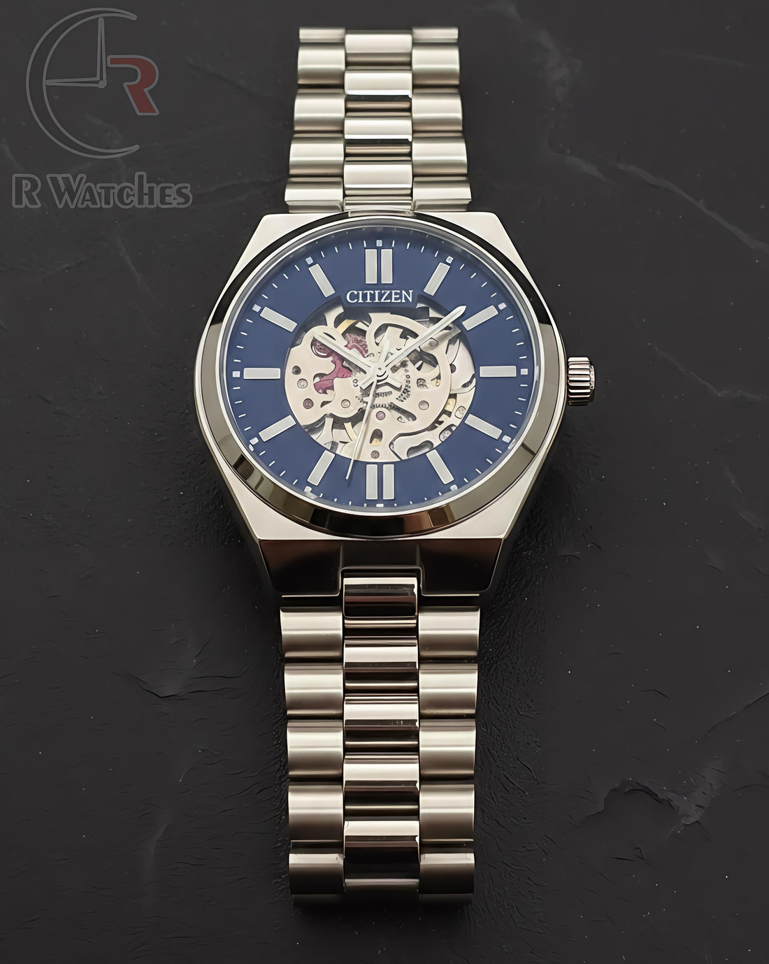 (OS) Citizen automatic silver blue