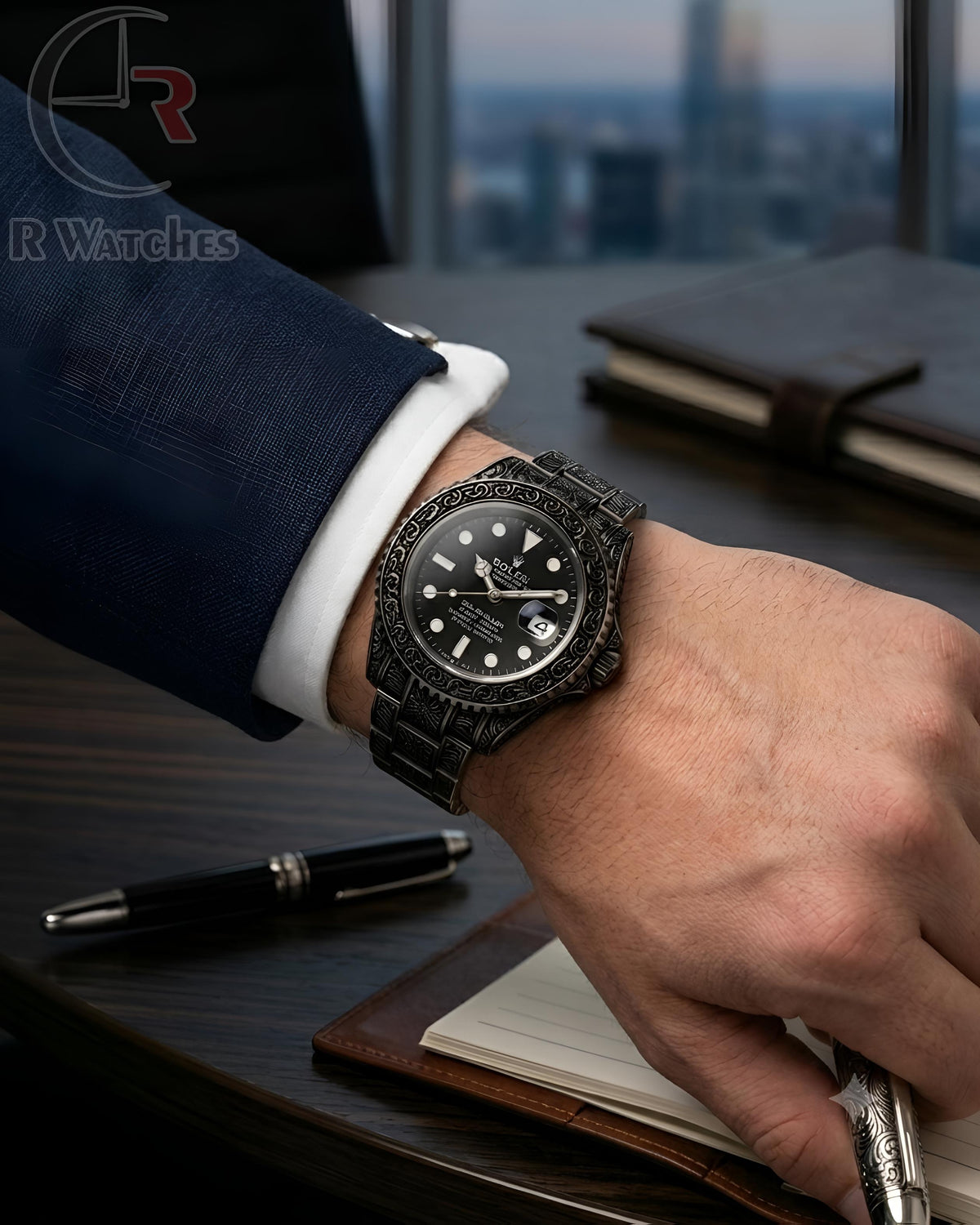 (OS2) Rolex Rajwadi Full Black