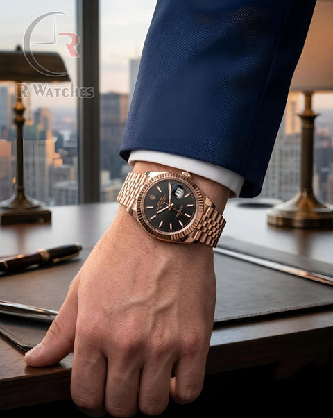 (OS) Rolex Rose Gold Black