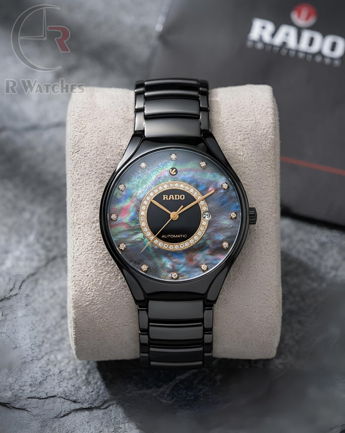 (OS)⭐ Rado Black Metal Rainbow Dial
