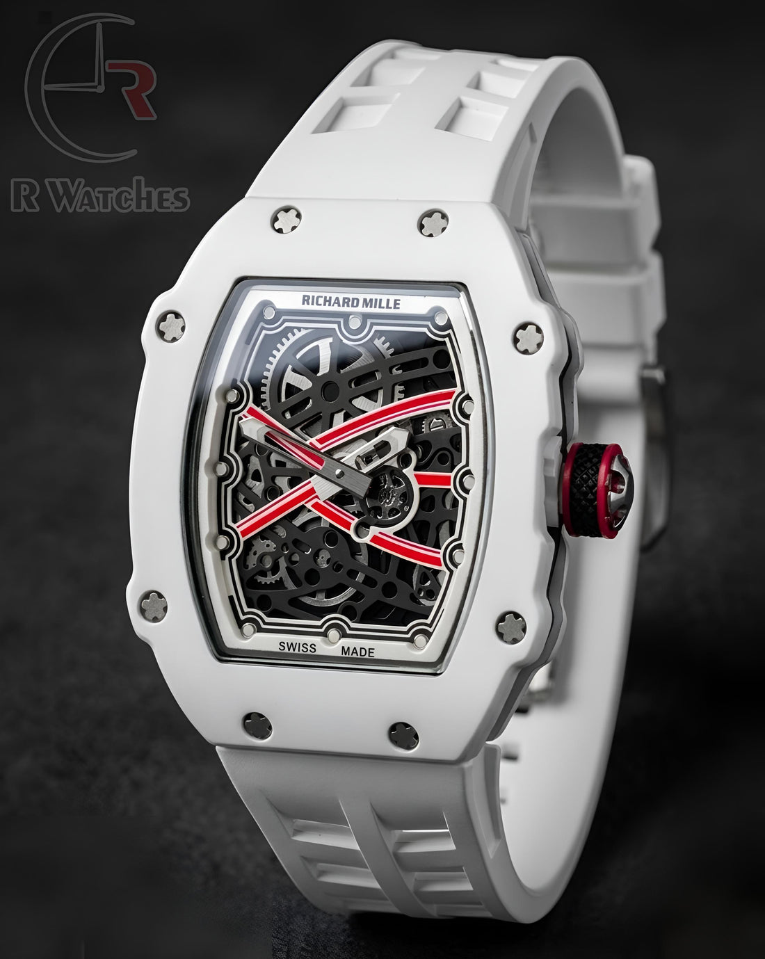 (OS)⭐ RM Silicon Full White Dial