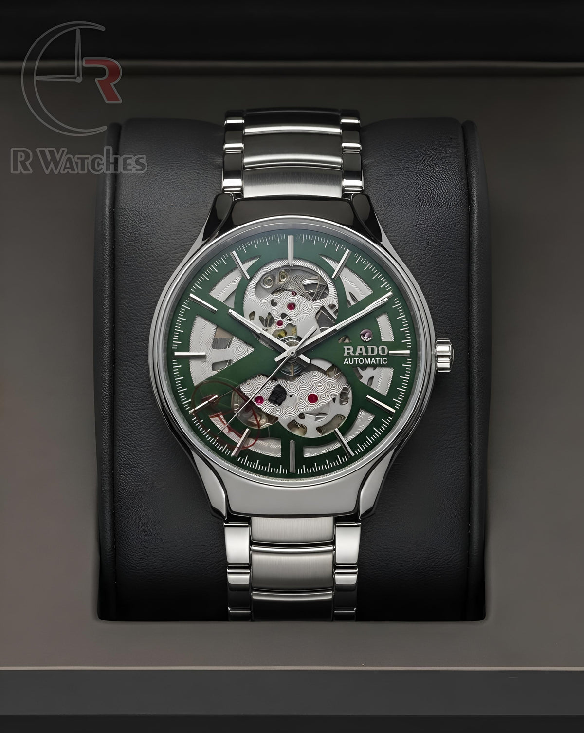 (OS) Rado Automatic Green Silver