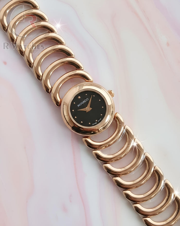 (OS) Movado girls rose gold black