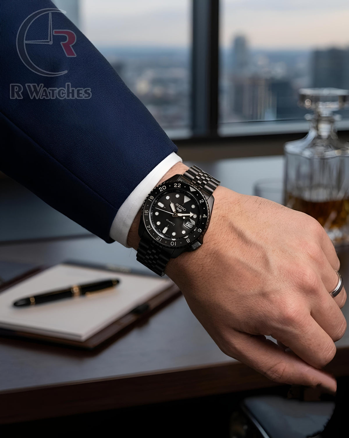 (SS) Seiko Full Black