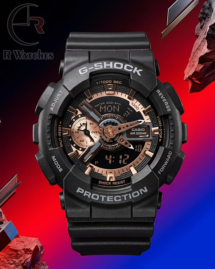 (SS)⭐ G-Shock rose gold dial full black
