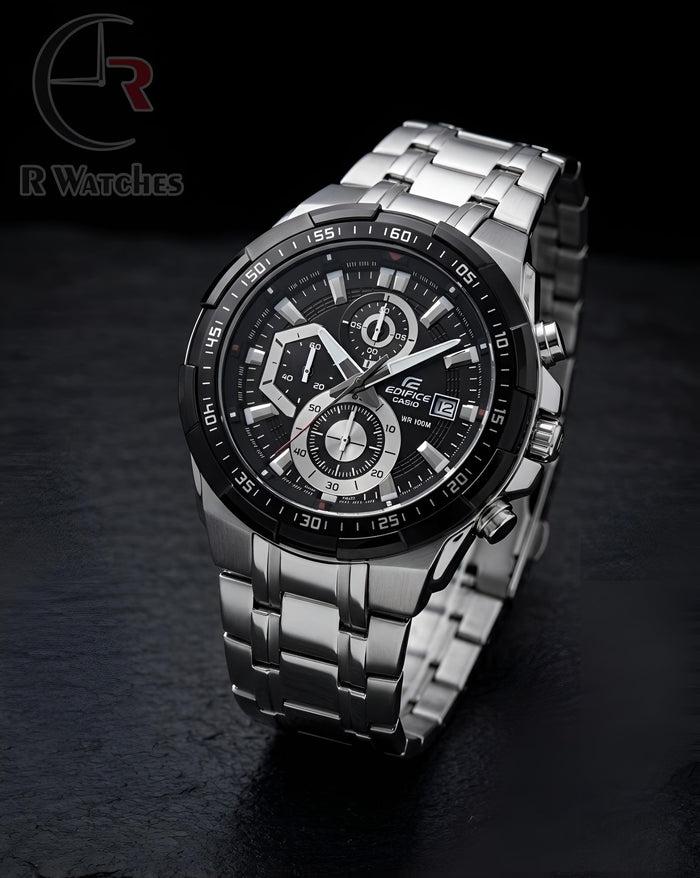 (OS3)⭐ Edifice heavy Silver Black
