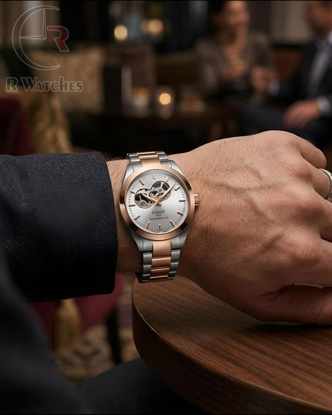 (OS)⭐ Tissot Automatic Rose Gold White Dial