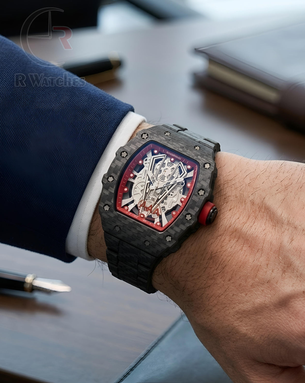 (OS)⭐ RM Machinery Black Red