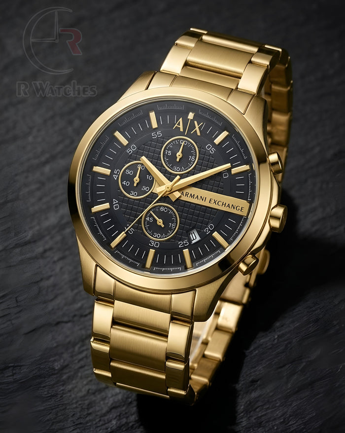 (OS2)⭐ AX Gold Black Dial