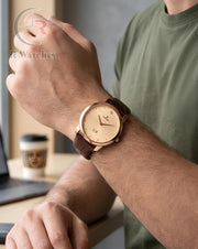 (OS) Times tone leather Rose Gold