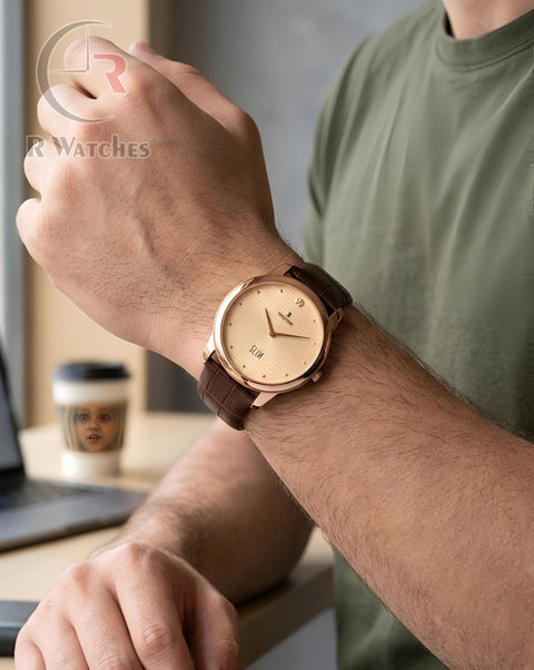 (OS) Times tone leather Rose Gold