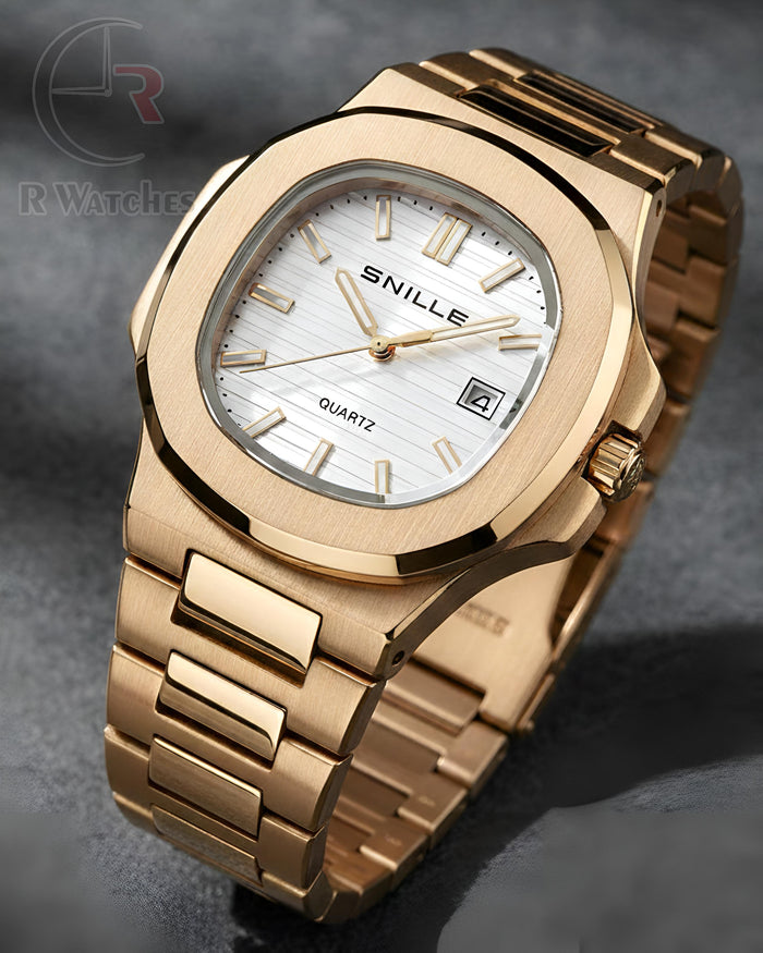 (OS)⭐ Snille Rose Gold White Dial