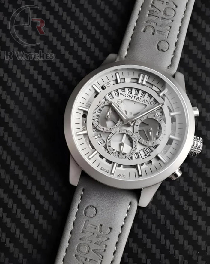 (SS)🎥 Mont Blanc leather grey leather