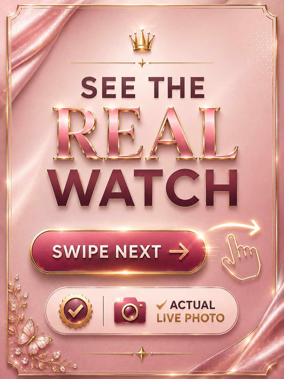(OS)⭐ Chanel Girls Full Gold Dial
