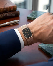 (OS) Rolex Square Rose Gold Black