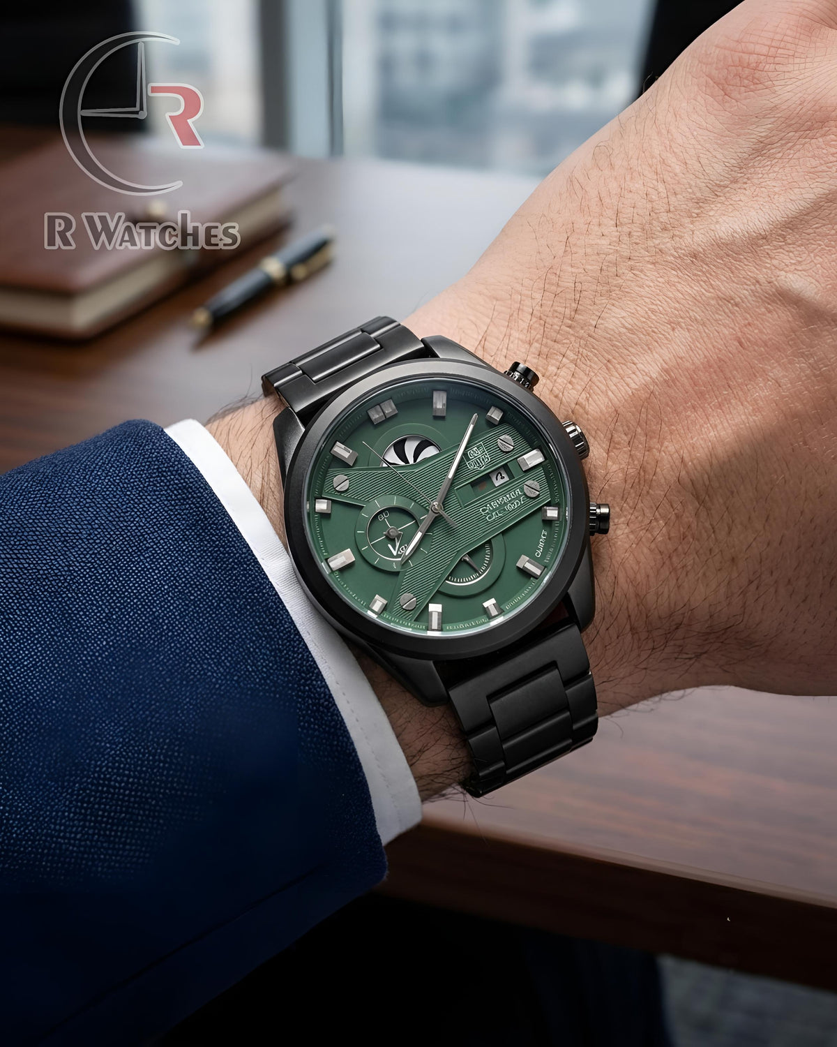 (OS3) Tag CR7 black green dial