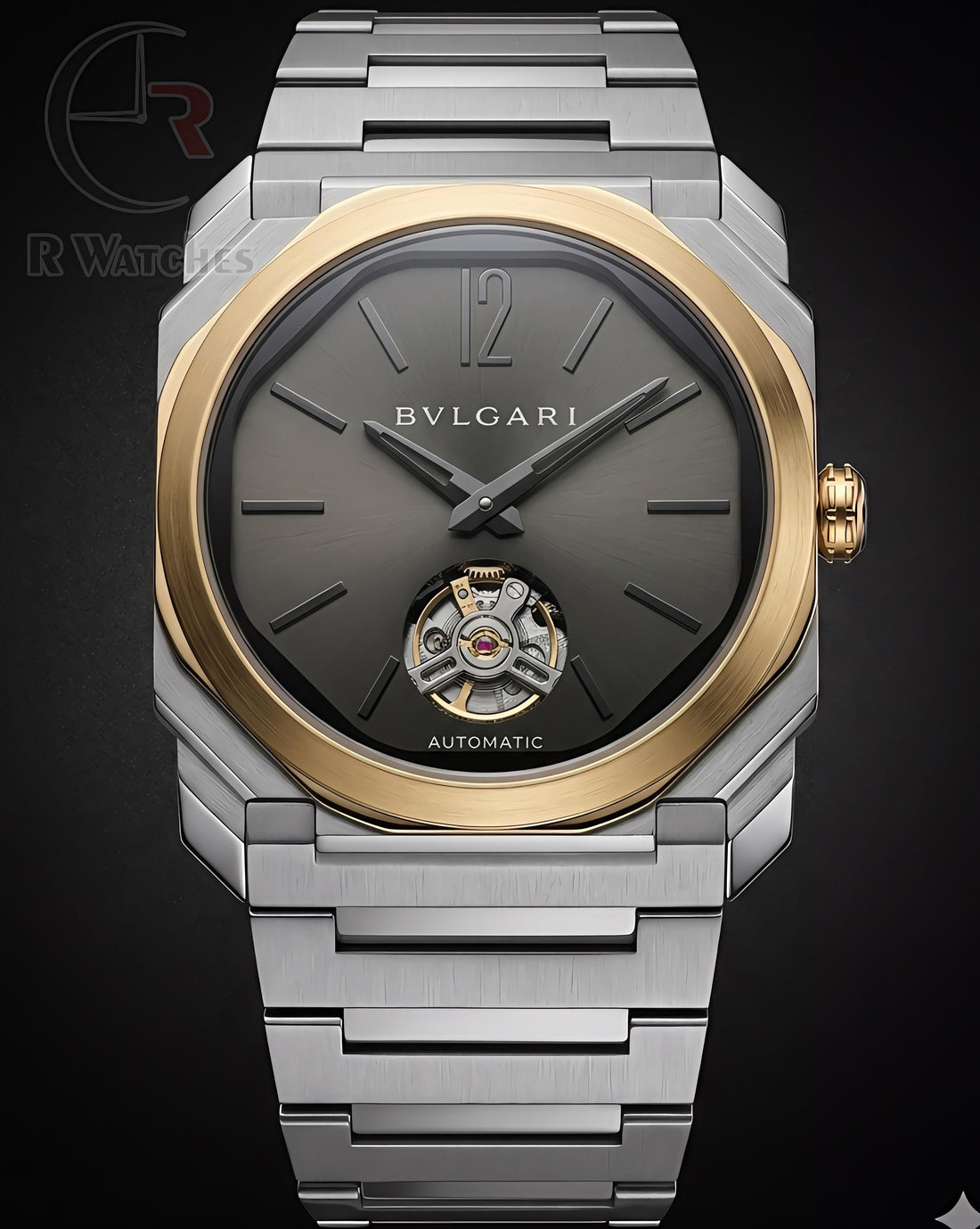 (OS) Bvlgari Automatic Silver Green