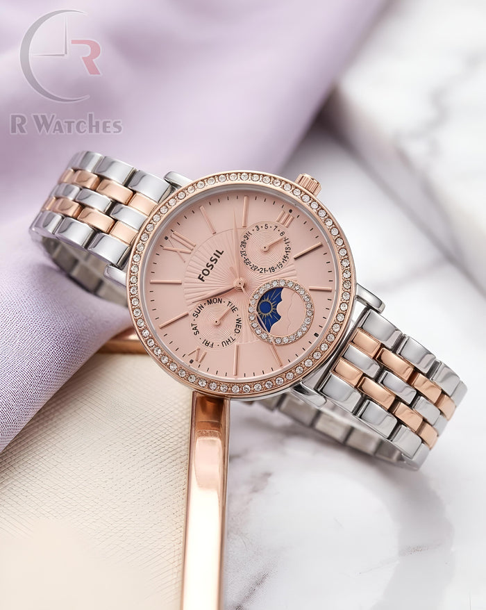 (SS)⭐ Fossil Girls Rose Gold Pink Dial