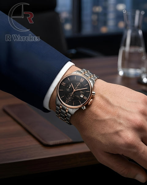 (OS)⭐ Tissot premium dual tone black