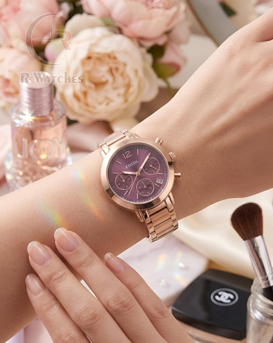 (SS)⭐ Fossil Girls Rose Gold Purple Dial