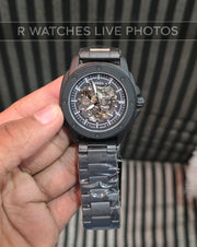 (OS2)⭐ Fossil Automatic Black Silver