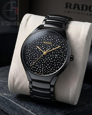 (OS2)⭐ Rado Black Metal Gold Dial