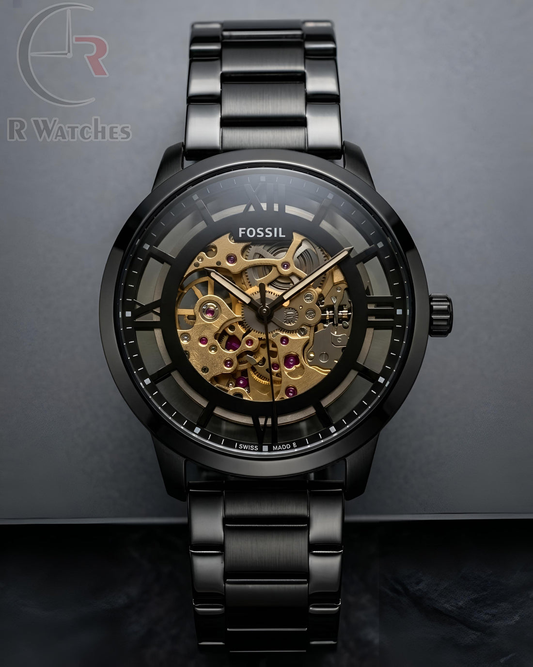 (OS7) Fossil Automatic Trp Full black