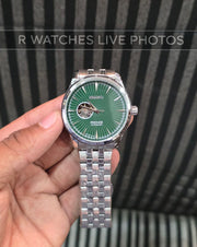 (OS2)⭐ Seiko Automatic Silver Green Dial