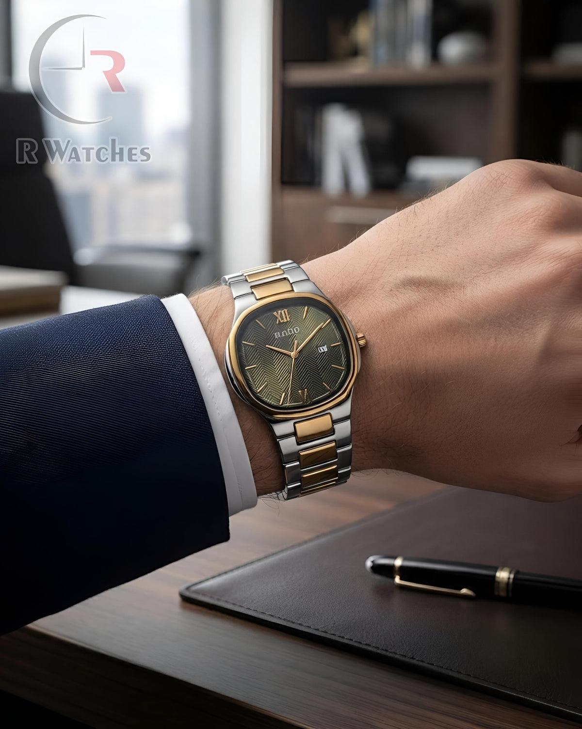 (OS2) Rado Square Dual Tone Green