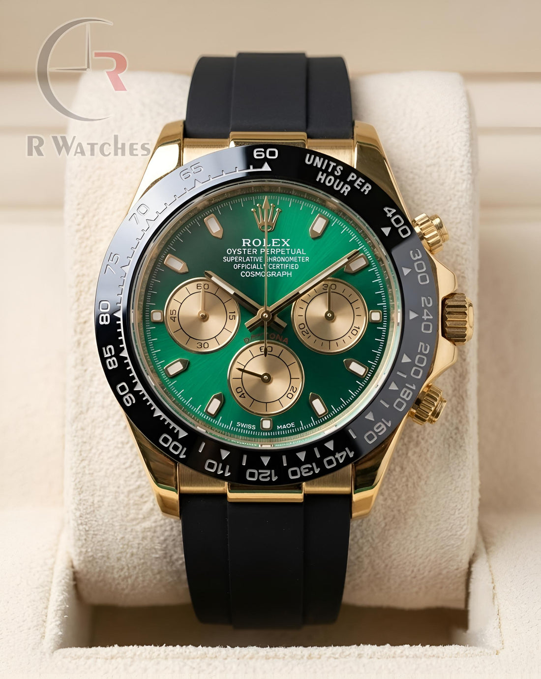 (OS) Rolex Silicon Green Black Gold