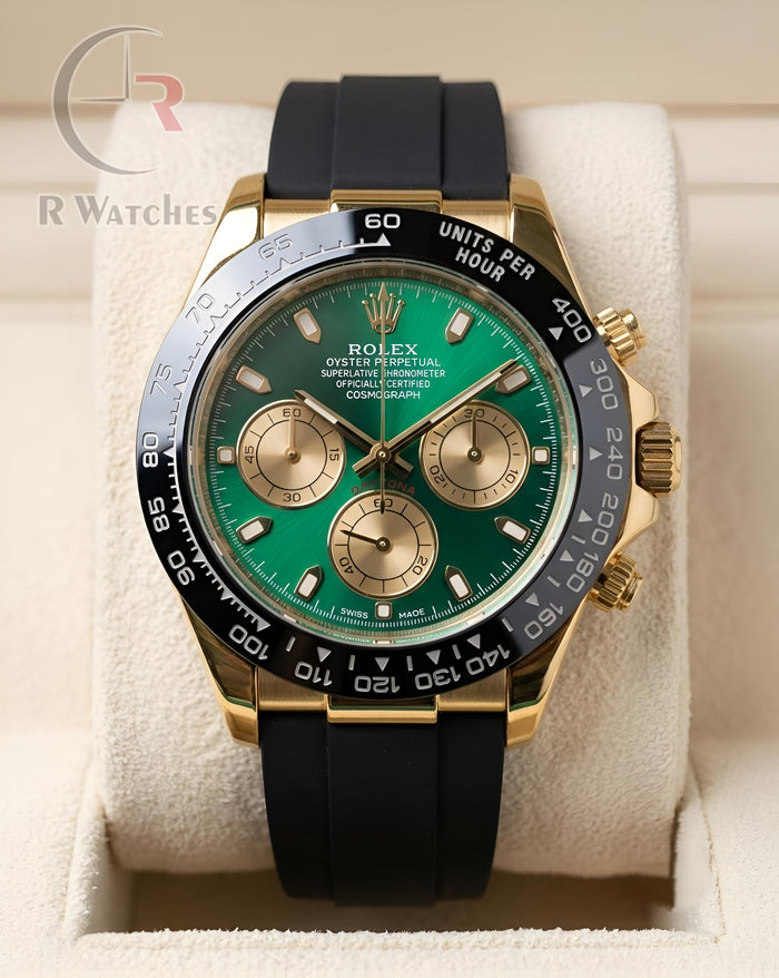 (OS) Rolex Silicon Green Black Gold