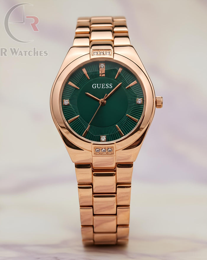 (OS) Guess girls rose gold green
