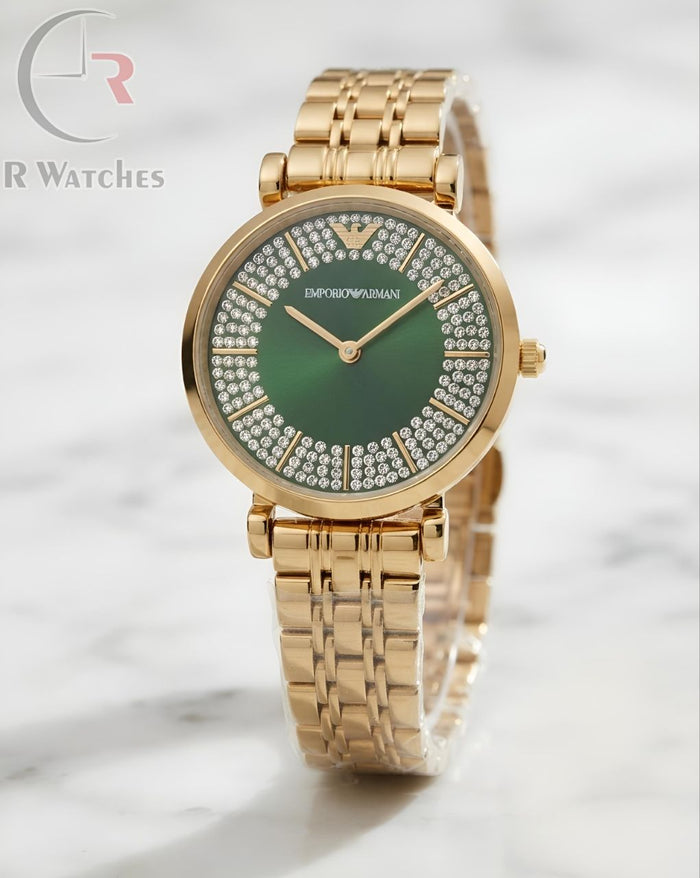 (SS) Armani Girls Diamond Gold Green