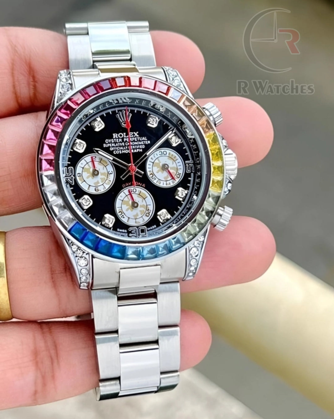 (OS) Rolex rainbow silver