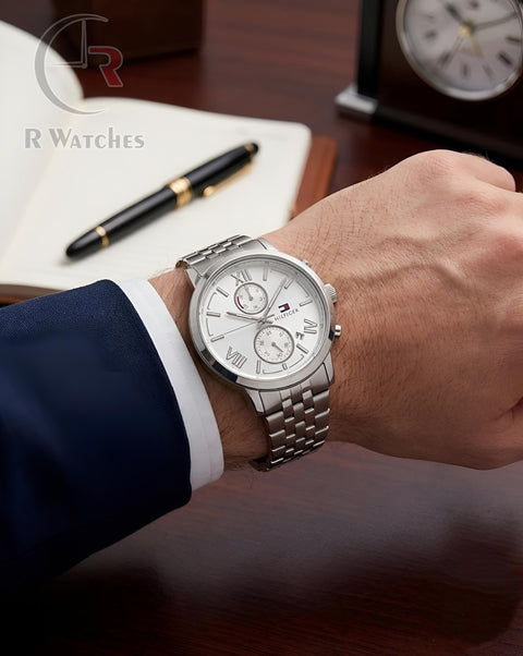 (OS) Tommy Hilfiger Silver White
