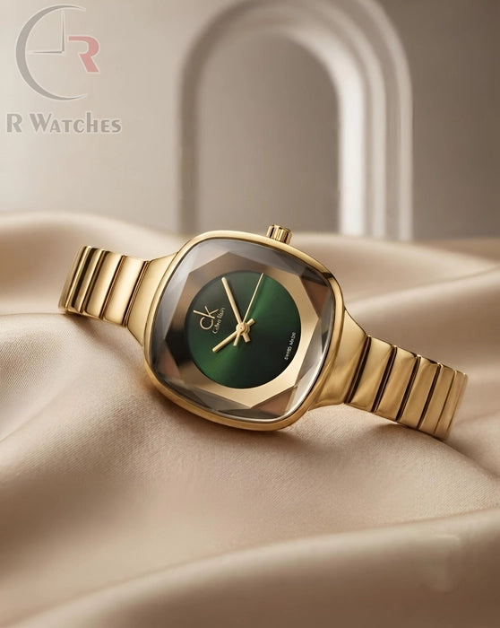 (SS) CK Girls Diamond Cutt Gold Green