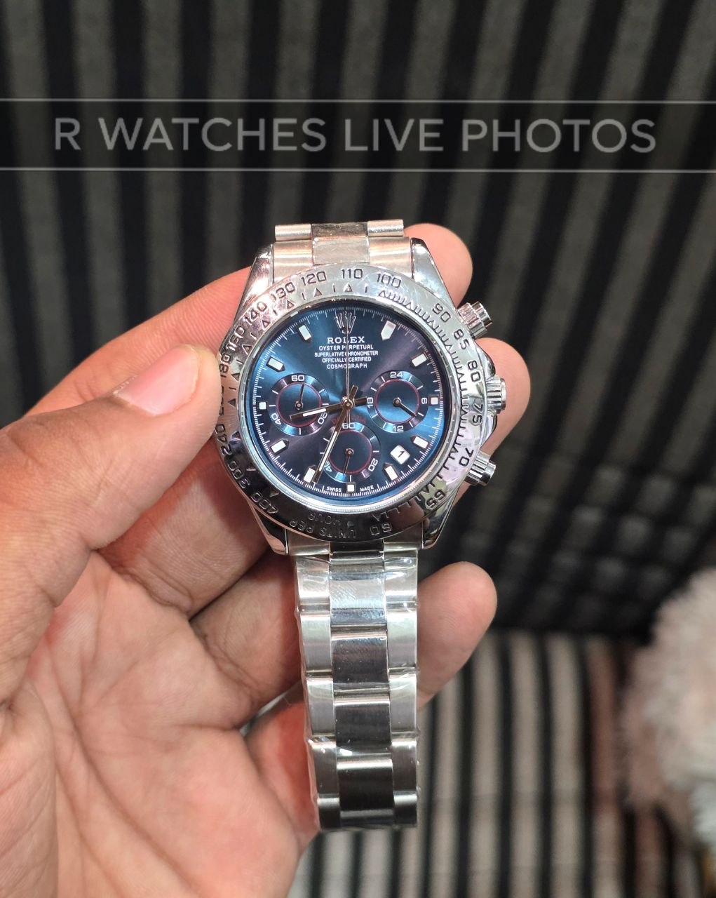 (OS)⭐ Rolex silver blue dial