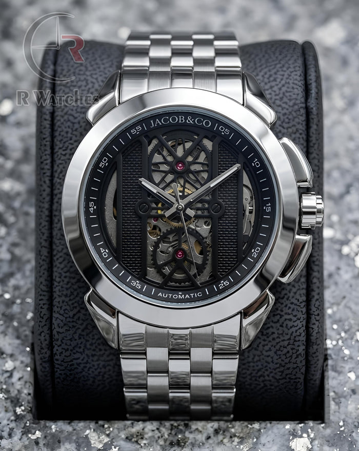 (OS) Jacob & Co Automatic Black Silver